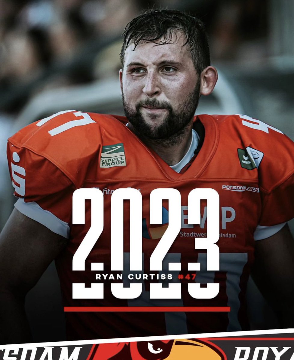 JustinAaronUH91's tweet photo. After spending the past two seasons in Italy, the @DigInMules alum @curtiss_ryan joined the @PotsdamRoyals in the @GFLinfo 

Curtiss and his Royals are set to play in the German Bowl against the @unicornsfootbal tomorrow morning at 11 am ET. 

https://t.co/qcrK79vRS9

@D3FBHuddle https://t.co/vE084kf2pu