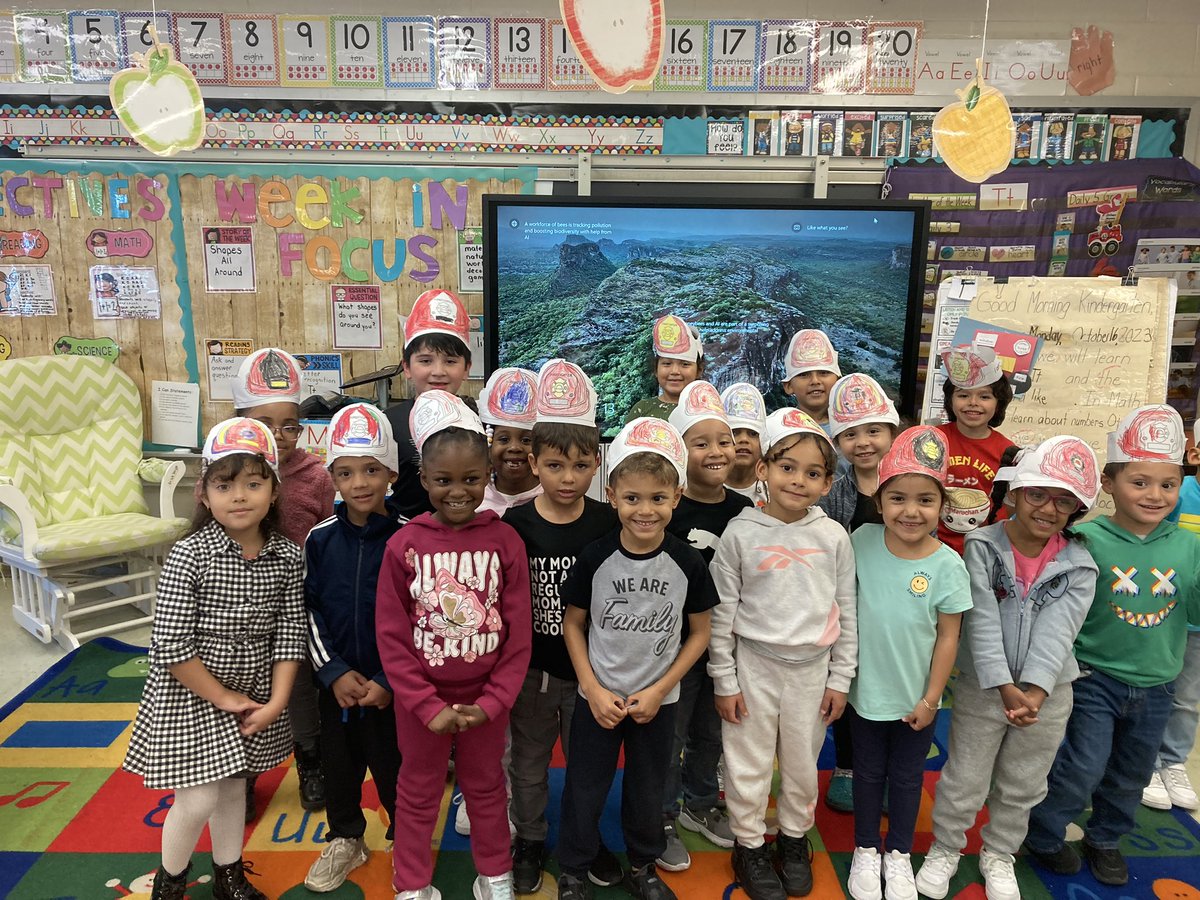 Today our kindergarteners had a visit from our local firefighters to learn about fire safety.  October is Fire Prevention Month. #rsdproud