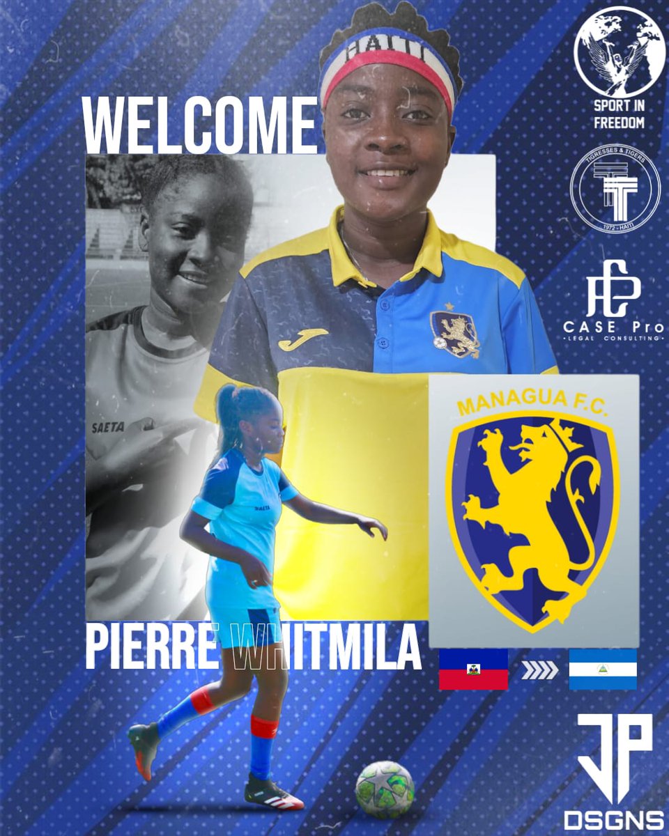 rtvgalaxie's tweet image. Haïti - Football |  Withmila"Babalita" Pierre Alcide  Milieu de terrain, a rejoint la section Féminine du club Managua FC, au Nicaragua pour la saison 2023-2024. Joueuse de l'AS Tigresses,Withmila, 20 ans, Capoise a été formée à l'Académie Camp Nous de la @fhfhaiti où elle a…