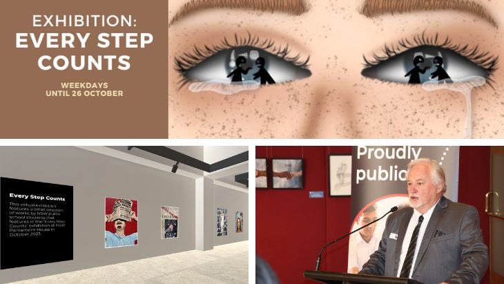 dizdarm's tweet photo. The inaugural Every Step Counts Poetry & Art Exhibition is open to the public at @nswparliament House. See the works of more than 300 @NSWEducation primary & high school students depicting their feelings & views on family, friendship & community. https://t.co/WvACnRUeir https://t.co/0nQ6y3fzrz