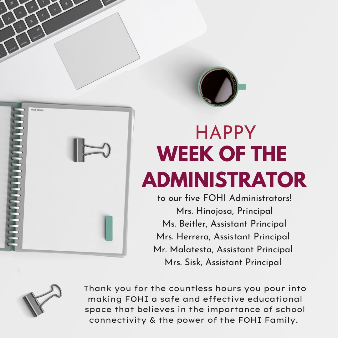 Fohi_Steelers's tweet photo. Thanks to all the school administrators of the world, but especially to OURS!! #weekoftheadministrator https://t.co/boXnuITavT