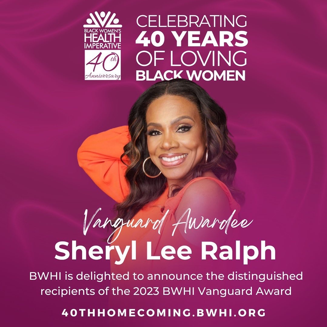 Sheryl Lee Ralph 2023 BWHI Vanguard Award recipient 👏🏼👏🏼. Congratulations Sheryl.