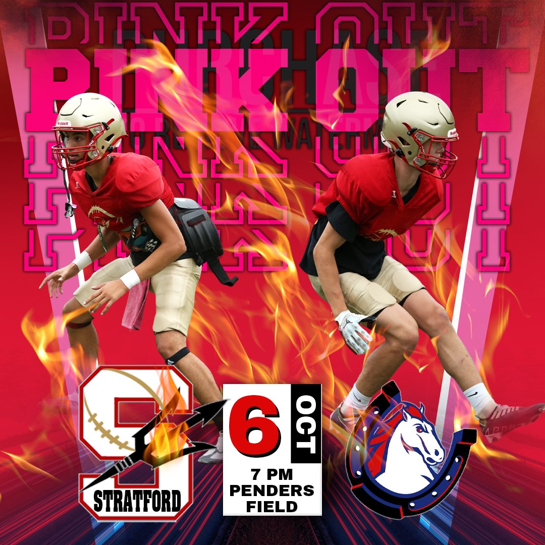 Having fun with these Game Days for Stratford Football! Working on their Senior banners too!