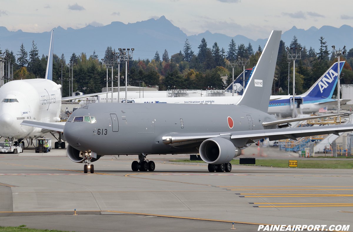 mattcawby's tweet photo. JASDF KC-46A 34-3613 departing on first flight https://t.co/DcE22Mpbix