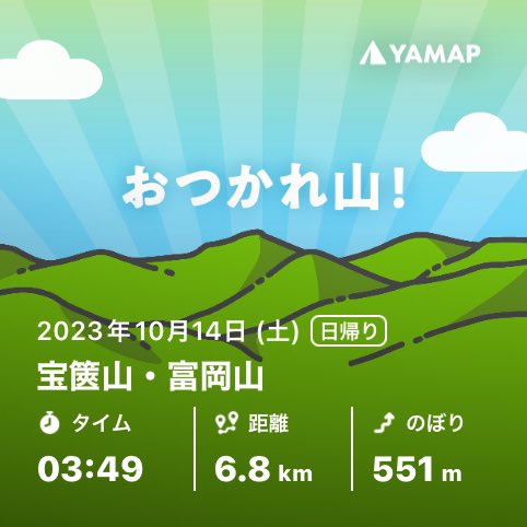 HideyaNonaka's tweet photo. 宝篋山・富岡山を山歩しました「おつかれ山！」 #YAMAP #無事下山 #山歩しよう https://t.co/HEiyYp91la