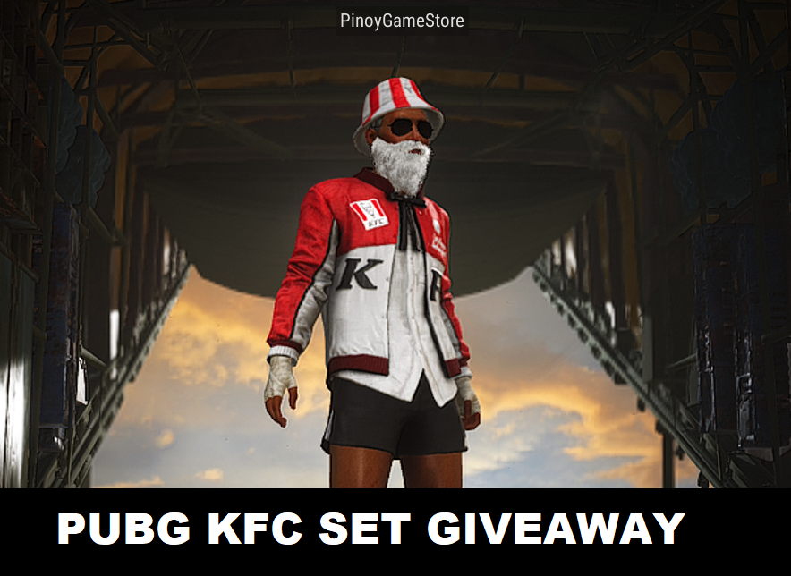 PinoyGameStore's tweet photo. We're giving away a KFC PUBG Skin. 🍗

To join:
a) Like and RT this post.
b) Reply with your platform (PC / XBOX / Playstation / Mobile)

This is a limited edition PUBG KFC skin and it looks awesome for Christmas!

#PUBG #PUBGxKFC https://t.co/puKeHD4kxc