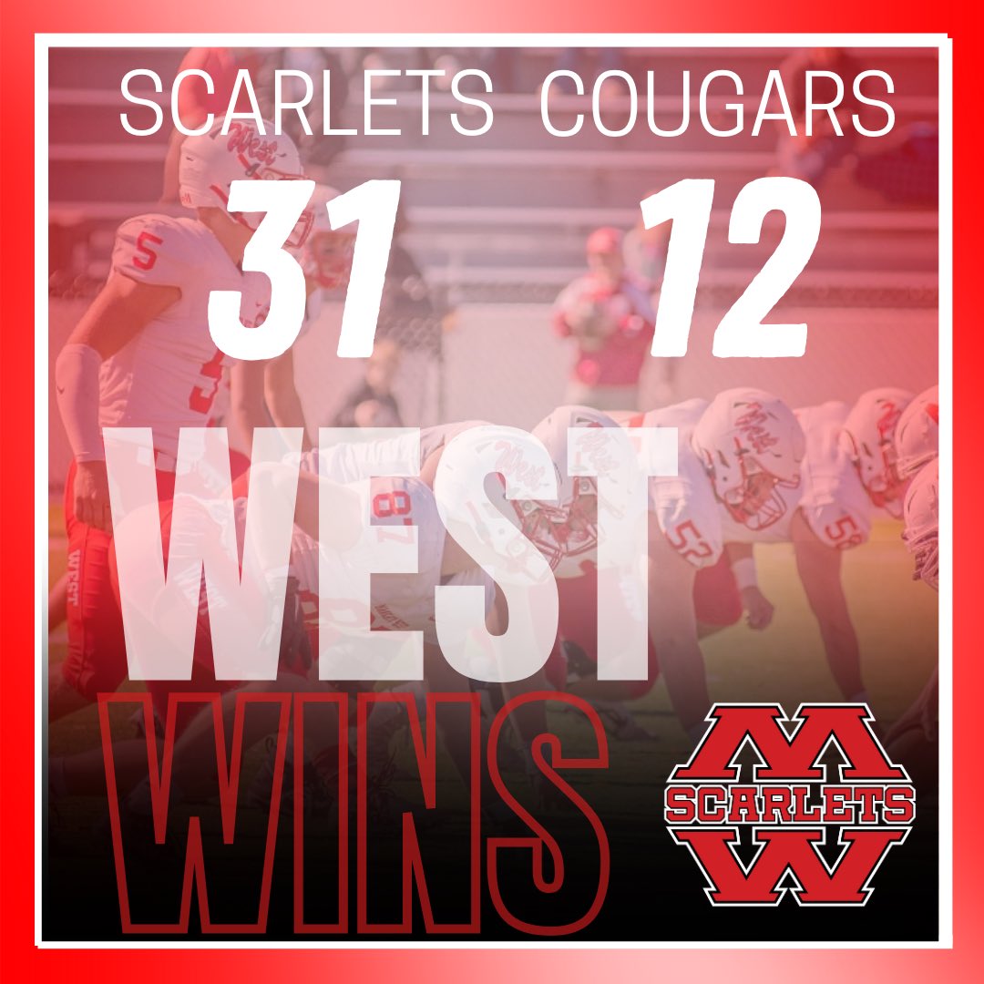 Scarlets with the crosstown victory! Let’s Go West! ⁦<a href="/mwscarletfb/">MW Scarlet Football</a>⁩