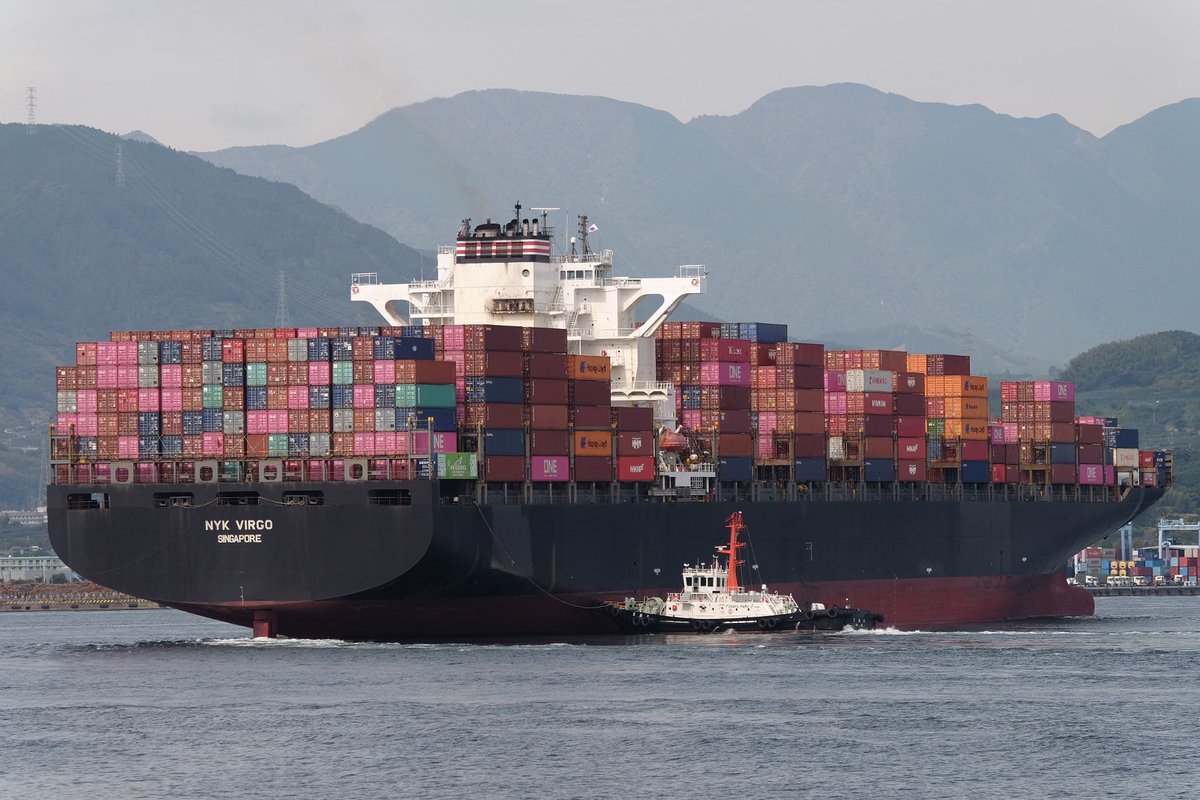 NYK VIRGO
#nykvirgo 
#containership
#ONE #NYK
#OceanNetworkExpress 
@ONE_LINE_JAPAN