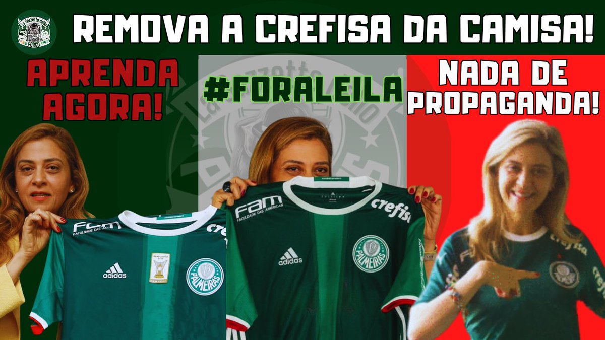 🚨 ATENÇÃO PALMEIRENSE!

Aprenda a REMOVER a CREFISA da camisa do PALMEIRAS! 

Dê RT e compartilhe em suas redes sociais! 

Hoje, às 8:30 da manhã, te ensino no canal La Gazzetta dello Porco! 

youtube.com/@GazzettaPorco…