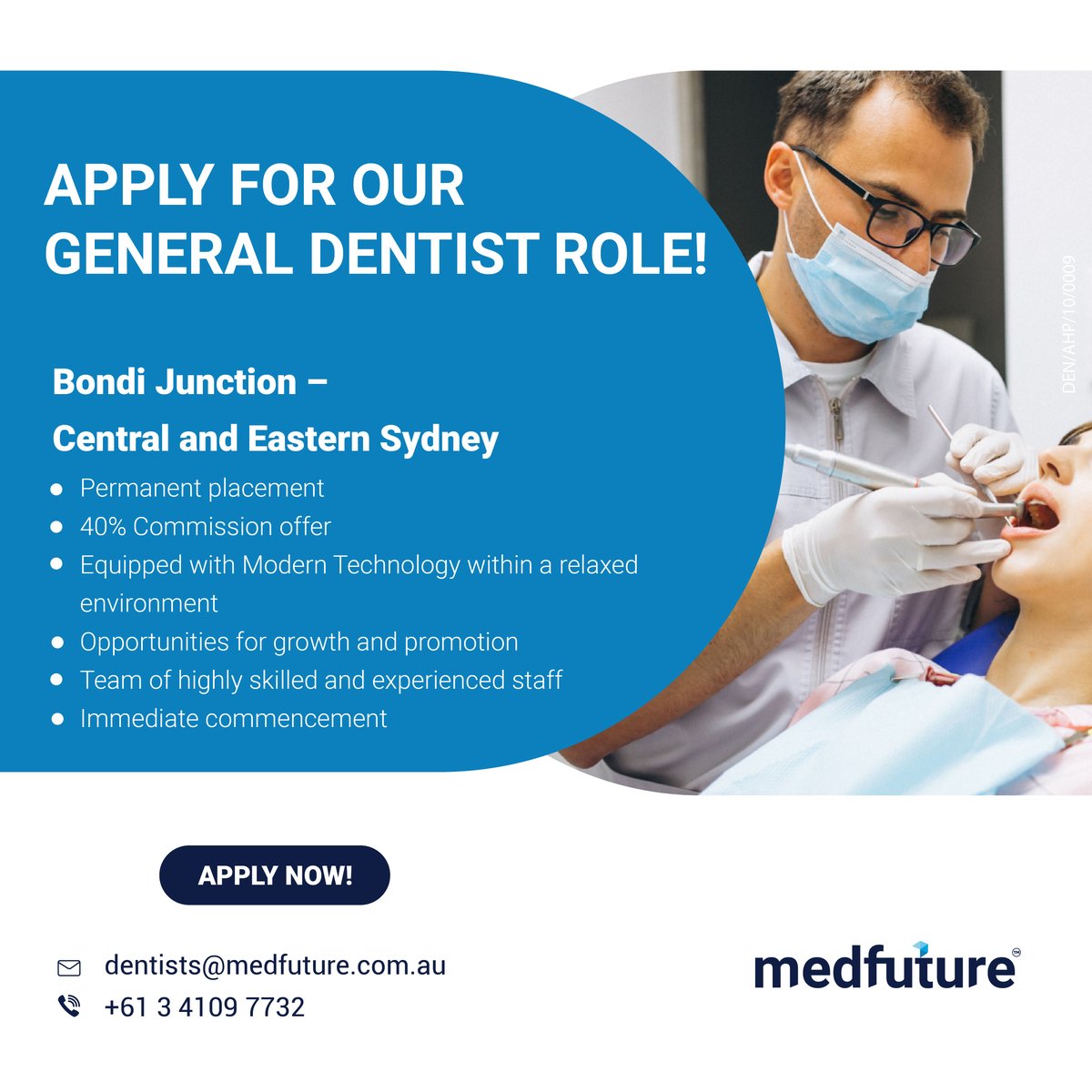 #Dentist vacancies are available in #Sydney. Discover the latest medical and healthcare professional job vacancies found in Australia & New Zealand when you subscribe with #Medfuture.

Apply Link - medfuture.com.au/job/permanent

#DentistJobs #SydneyJobs #AustraliaJobs