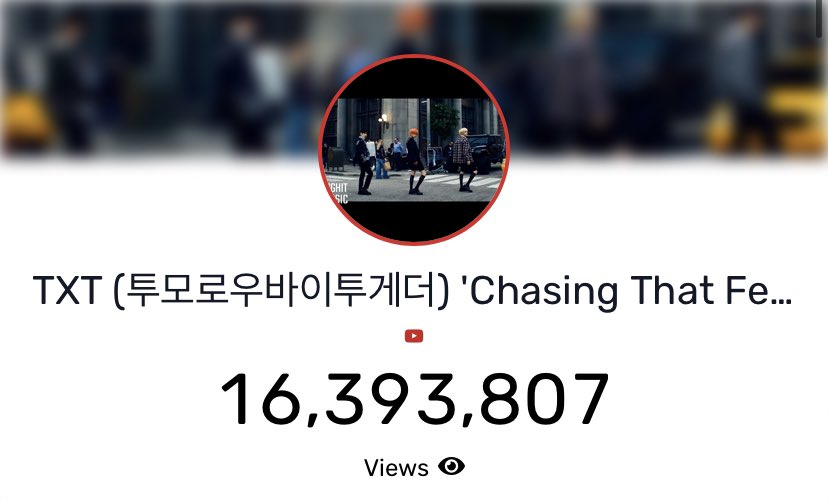 view count of ‘chasing that feeling’ after the first 24 hours: 16.39 million 🦋

it is now the most viewed mv by a 4th gen boy group in the first 24 hours

#1 chasing that feeling - 16.39m
#2 sugar rush ride - 15.4m
#3 crown - 15.1m

<a href="/TXT_members/">TOMORROW X TOGETHER</a> <a href="/TXT_bighit/">TXT OFFICIAL</a>