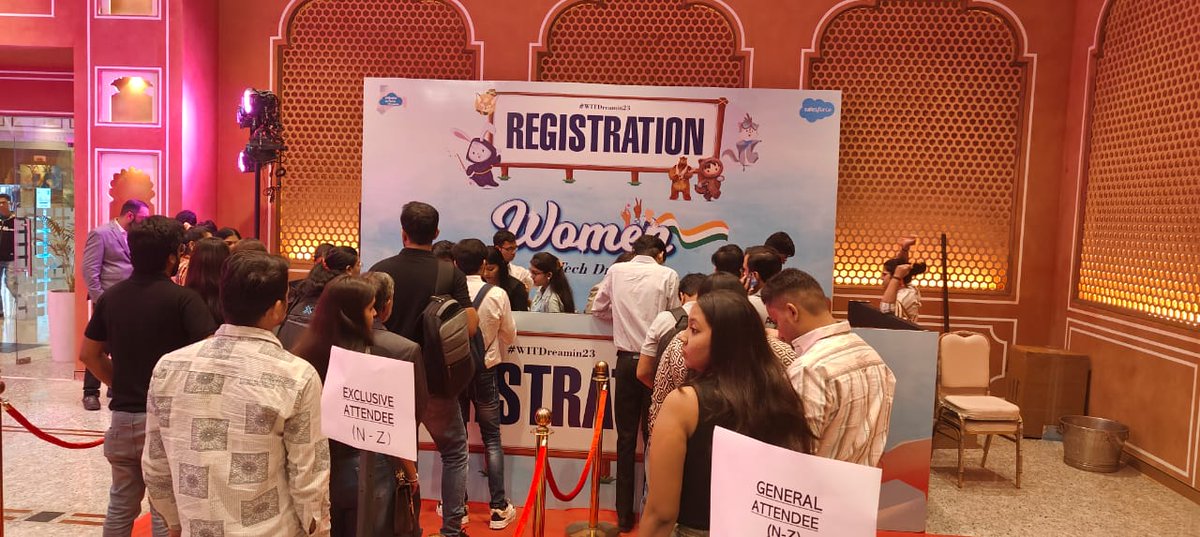 "The big day has arrived! 🌟 The registration counter is officially open at #WITDreamin23. Dive into the Salesforce universe, connect with industry leaders, and empower yourself. Secure your spot now and be part of this amazing journey! #Salesforce #WomenInTech"
