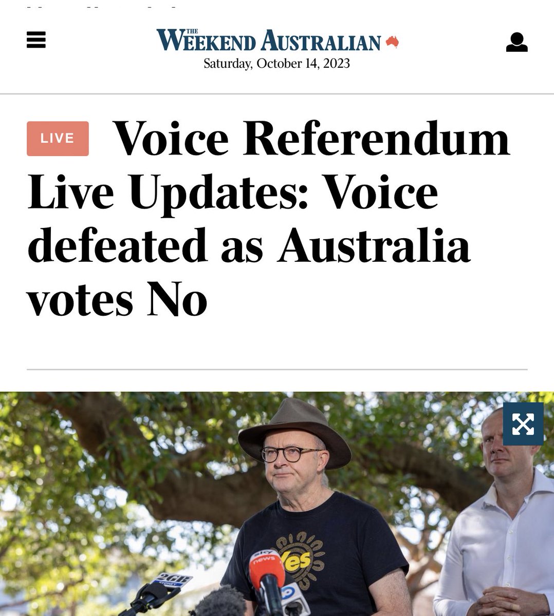 Australia votes NO to the Voice. 

Calls for increased censorship of ‘misinformation’ in 5,4,3,2….

#VoiceToParliament #VoiceReferendum