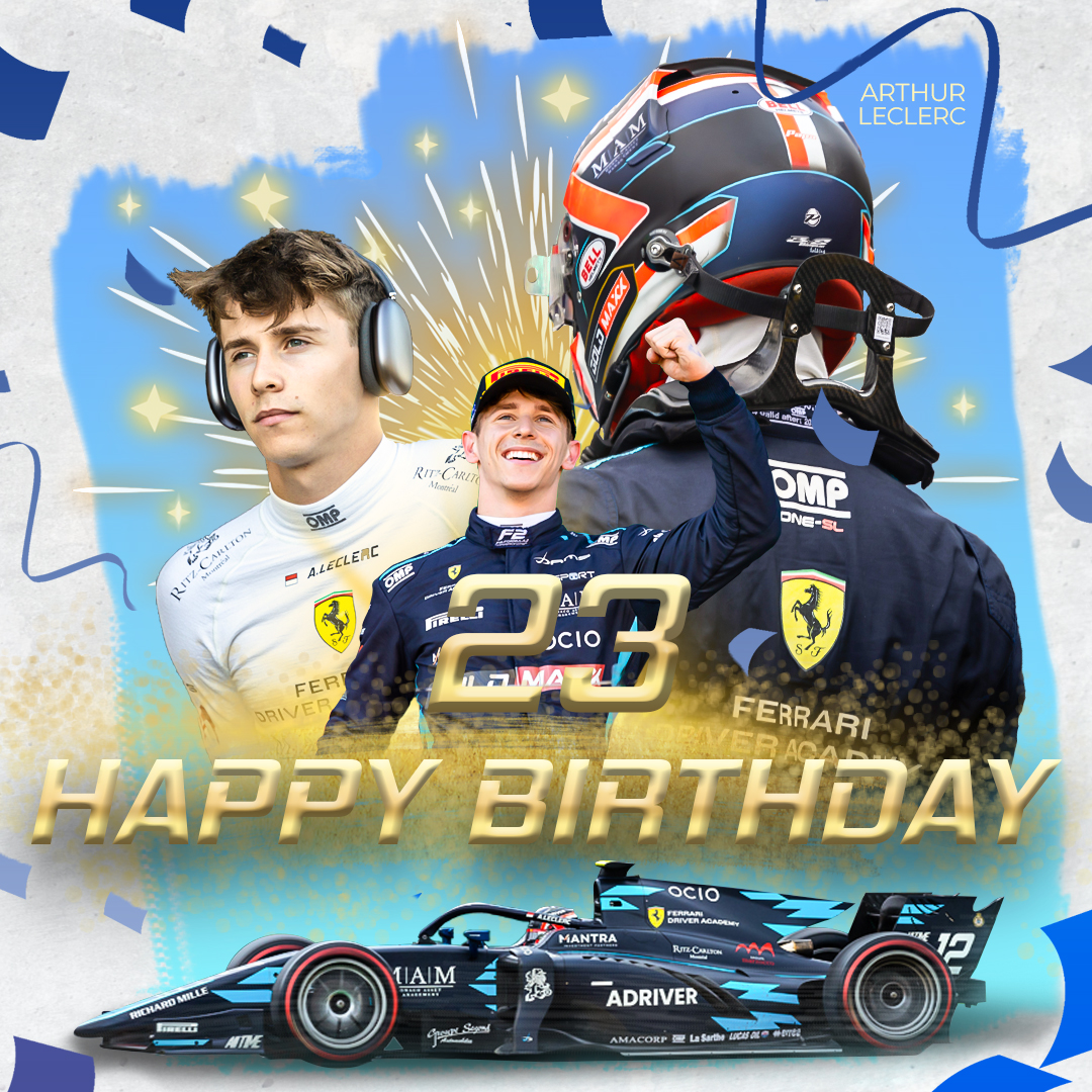 Happy birthday Arthur Leclerc! #F2 #AllezLesBleus