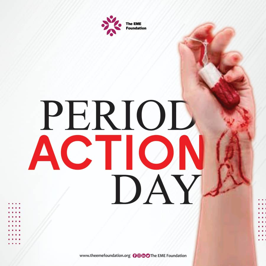 On this Period Action Day, our demands are clear:  

- Access to safe period products for girls and women. 
- Access to dignifying waste management facilities  
- Access to comprehensive menstrual education that shatters period stigma.  
 #periodactionday