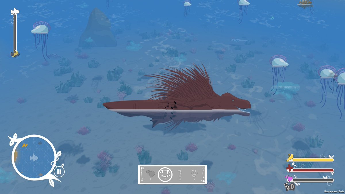 life_eon's tweet photo. This is the build with the biggest number of attacks and the most powerful ones in Eon of Life. It has the head of Tyrannosaurus, the tail of an electric eel, the body of a prcupine and the legs of the platypus.
#screenshotsaturday #IndieGameDev  #indiedev #devsfromspain #indiesp https://t.co/pJ6MyeGo5U