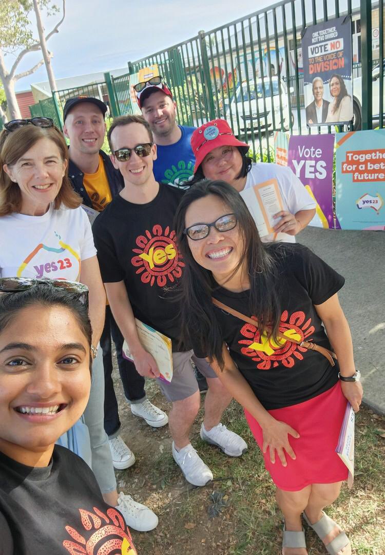 Great to have campaigned this arvo with good friend and Federal Member for Reid Sally Sitou MP at Strathfield today for the 'YES'. Despite results not looking good atm- this referendum is quite historic and I am proud to have taken this stance. #yes23 #UluruStatement