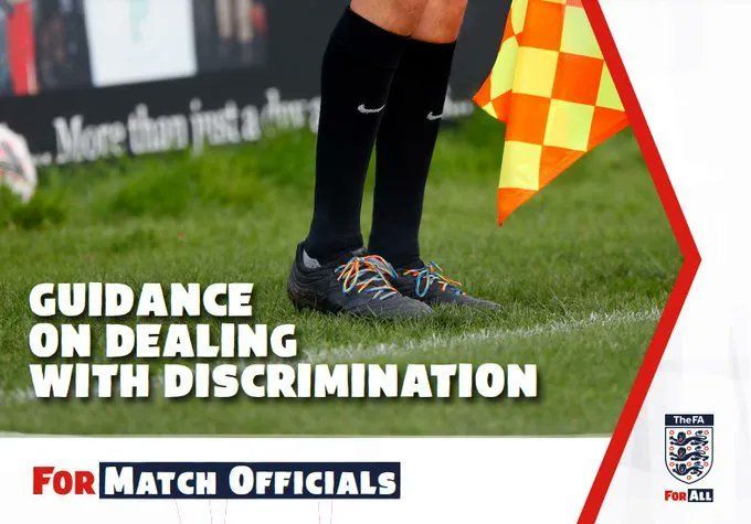 We've put together a guide to help match officials deal with discriminatory incidents should one sadly occur.

It outlines example scenarios you may face, what action you should take &amp; how to access support for your well-being.

Download the booklet ⬇️

buff.ly/45JJ5Hf