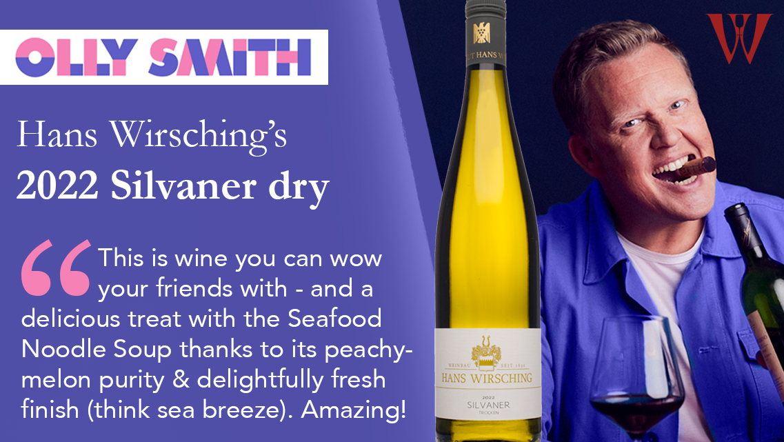 🥂🍾In last Saturday’s Weekend magazine, award-winning #wine expert Olly Smith (@jollyolly) pairs @HansWirsching 's delicious 2022 Silvaner dry white wine with @RickSteinRest's seafood noodle soup with pak choi. Why not taste this #Silvaner for yourself? thewinebarn.co.uk/collections/wi…