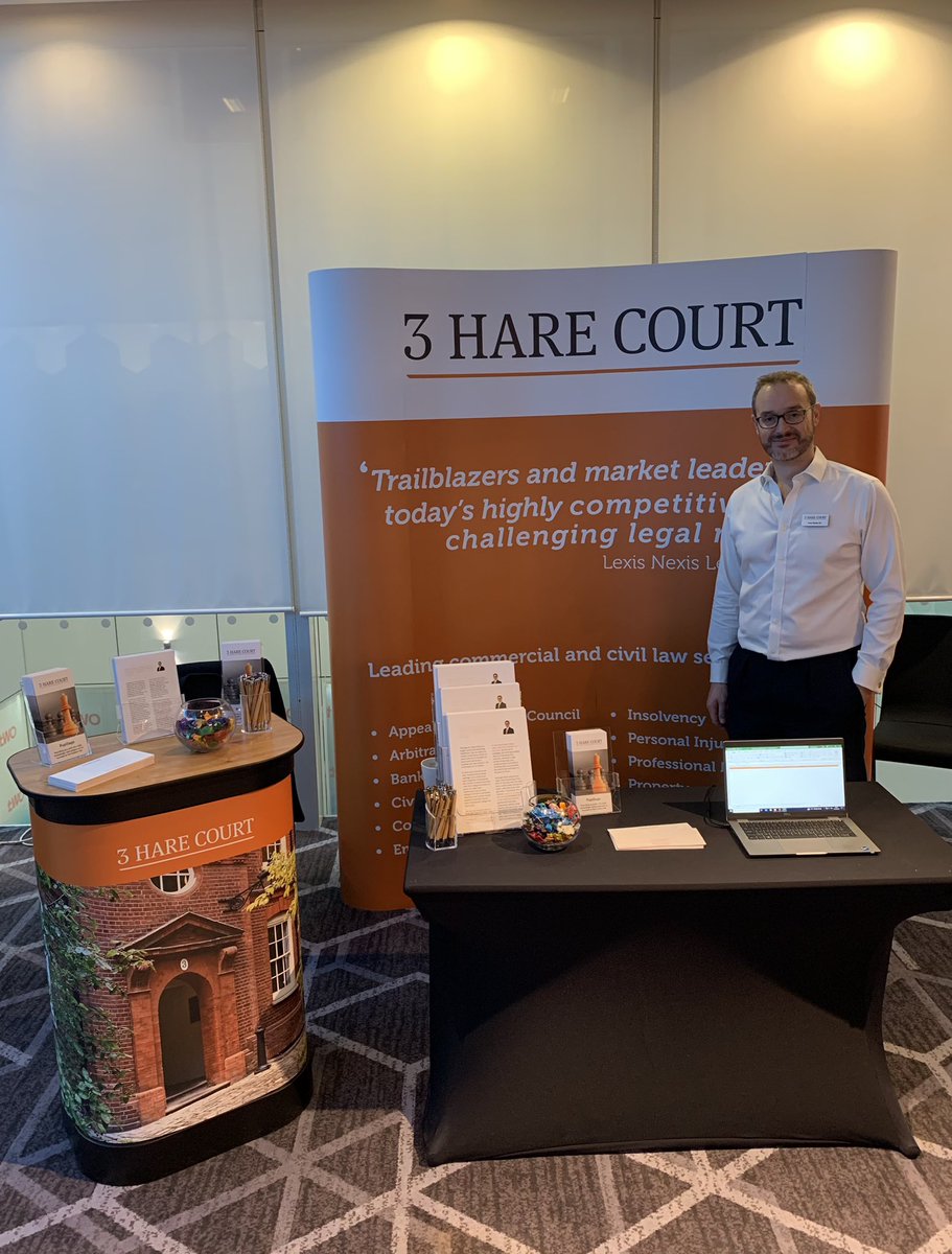 NicholasGLeah's tweet photo. Here at the @thebarcouncil fair with @TomPooleKC. 

Come and see us at the @3HareCourt stand if you want to hear more about life a leading commercial and civil set with a distinctly international flavour. https://t.co/s7aJu2NakO