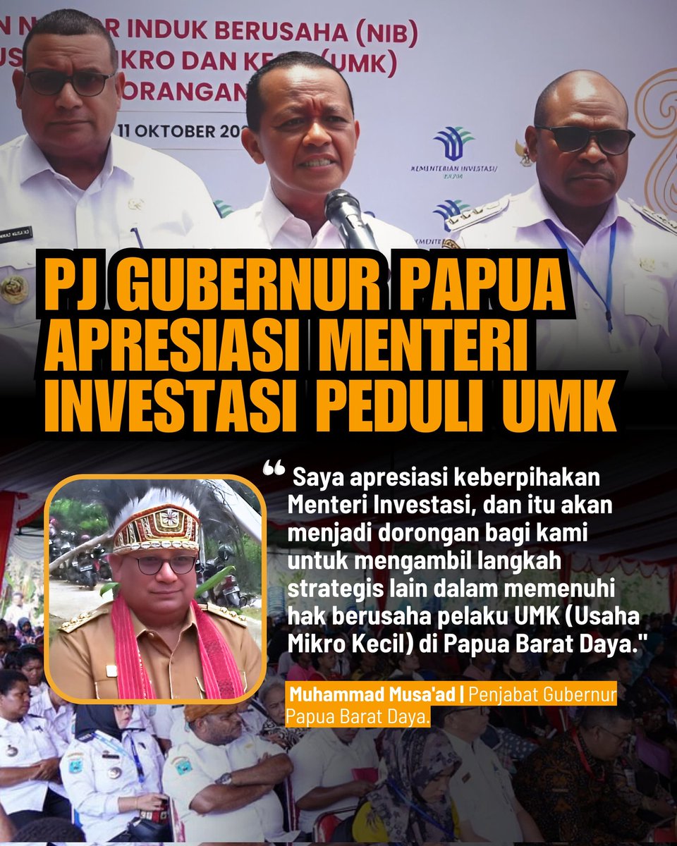 Peduli Pengusaha Kecil pak <a href="/bahlillahadalia/">Bahlil Lahadalia</a> dapat apresiasi dari PJ Gubernur Papua <a href="/bahlillahadalia/">Bahlil Lahadalia</a>  <a href="/DPR_RI/">DPR RI</a>
#BahlilUMK