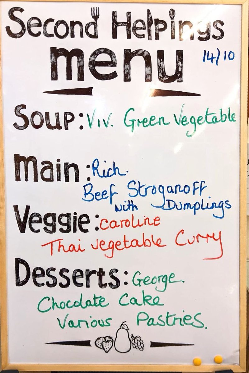 What a warming menu we have for you today!
Come and join us between 12noon and 2pm for a "pay as you feel" lunch at Barn Hill Methodist church. All lovingly prepared by our volunteers.
Carrying us into this lovely autumnal day we have......