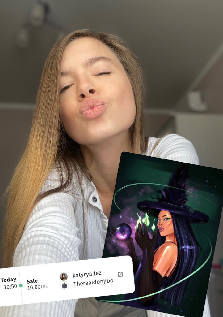 katy_rya's tweet photo. Awesome!!! What a GOOD morning 😀🔥🔥🔥🔥🔥 

Second sold today 🥹🥹🥹 thank you my dear friend @therealdonjibo you took the very first piece of my Halloween art "plume of her magic" to yourself 🖤 congrats twice over 🫂

Only 6 left, by the way 😉 
See pin tweet ☝🏻 https://t.co/gvTNCtJ3Xr