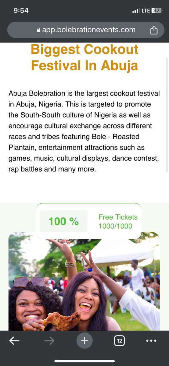 Una don finish free ticket now now 

See you all on 5th of November 🤝

#BoleBration #AbujaBOLEbration #AbujaTwitterCommunity