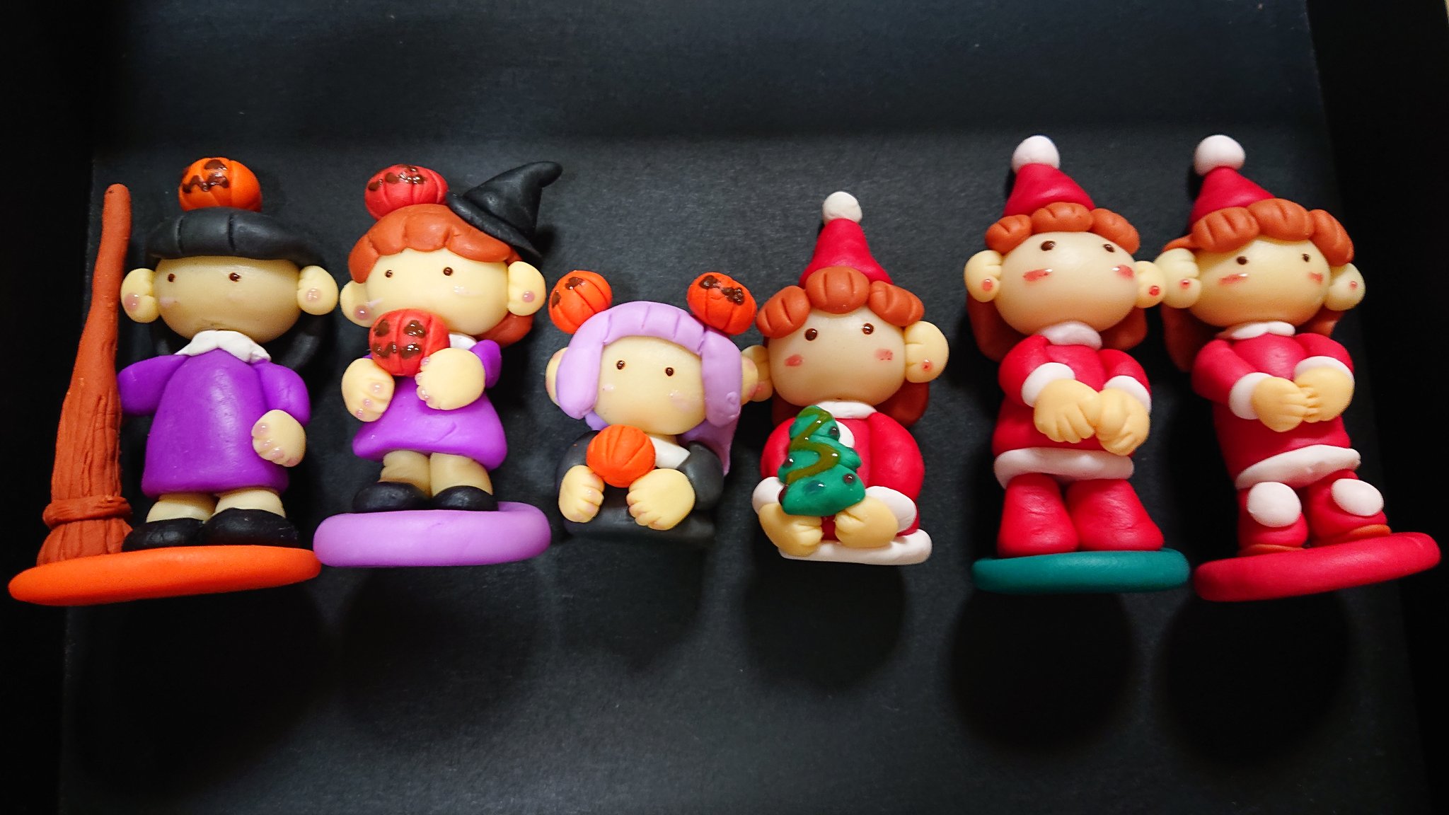 樹脂粘土ドール　　2人一緒に 樹脂粘土ドール 2人一緒に 樹脂粘土ドール 2人一緒に 樹脂粘土ドール 2