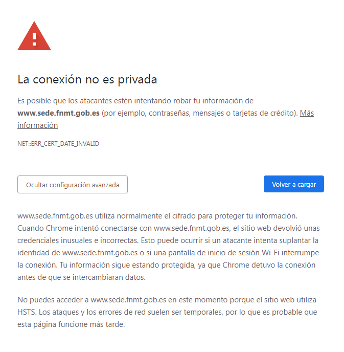nextquick1's tweet photo. @CERESfnmt Se os ha caducado el certificado 🤦‍♂️ https://t.co/V8d3H6RONH