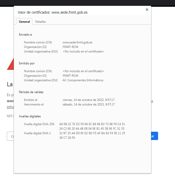 nextquick1's tweet photo. @CERESfnmt Se os ha caducado el certificado 🤦‍♂️ https://t.co/V8d3H6RONH