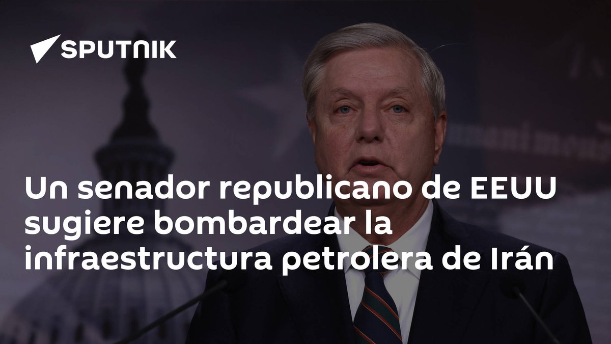 SputnikMundo's tweet photo. Un senador republicano de #EEUU sugiere bombardear la infraestructura petrolera de #Irán https://t.co/xILx4R58Yu https://t.co/1NO0goTRMm
