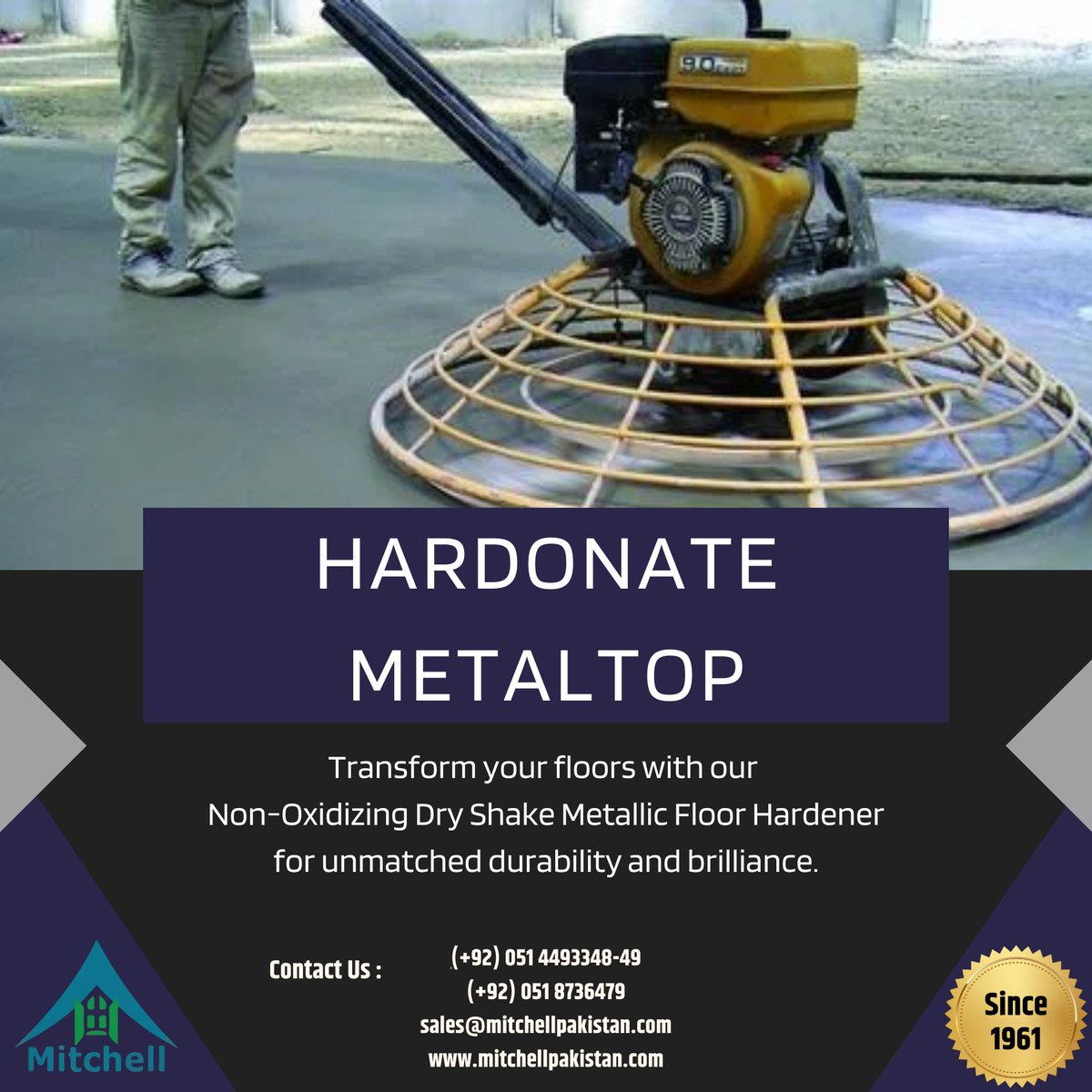 mitchellpak1's tweet photo. HARDONATE METALTOP
Transform your floors with our
Non-Oxidizing Dry Shake Metallic Floor Hardener for unmatched durability and brilliance.

🌍 https://t.co/wum1UmebUb

#HARDONATE #METALTOP #flooring #industrialflooring #building #material #company #construction #chemicals https://t.co/60yRJcAtRv