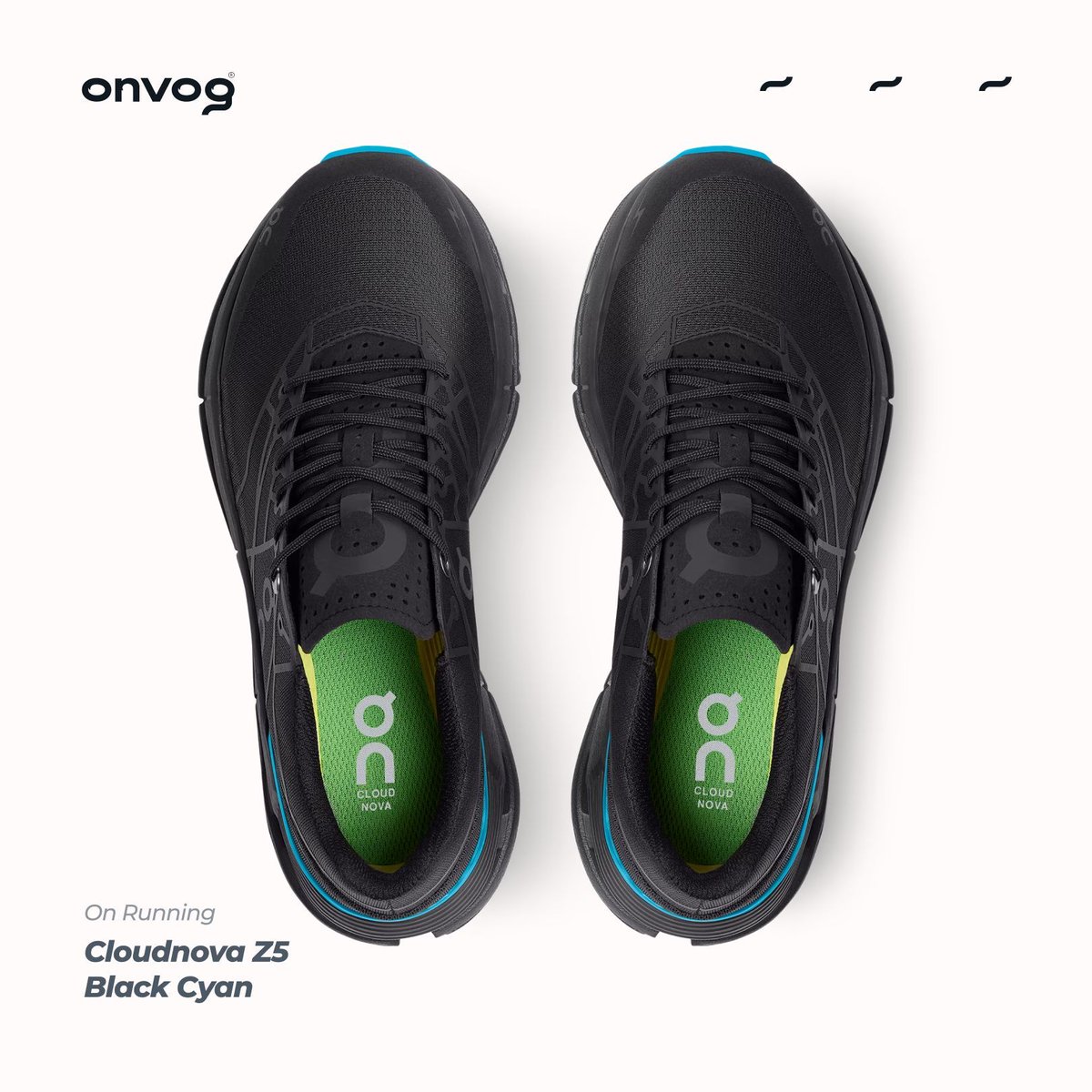 theonvog's tweet photo. Add a pop of color to your sneaker collection with the On Running Cloudnova Z5 Black Cyan (26.98929)! Get your pair now at https://t.co/3MV3tItSkd or visit us at https://t.co/qrBNWTQjaF #ONVOG #OnRunning #CloudnovaZ5 #SneakerStyle https://t.co/VwV3YRVWVh