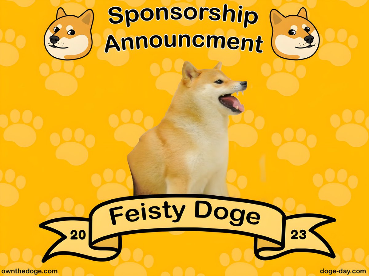 Doge Day Sponsor Shoutout!
@NFDtoken is the original coined meme! Even before @pleasrDAO fractionalised <a href="/kabosumama/">かぼすママ</a>’s OG Doge NFT, @cryptopathic did it with Feisty Doge!