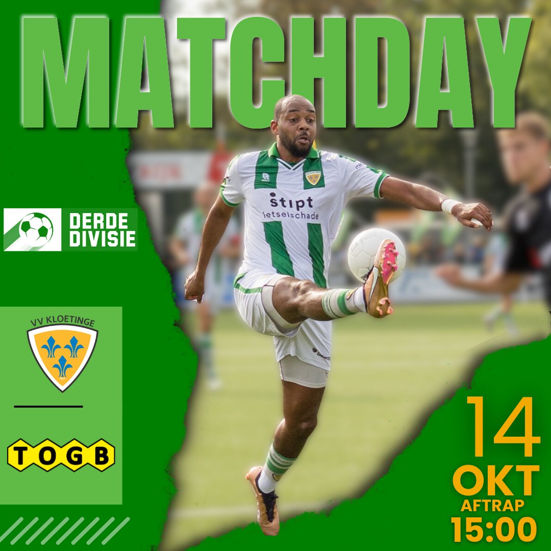 vvkloetinge's tweet photo. 💚🤍 V.V. Kloetinge
🆚 TOGB
📆 Zaterdag 14 oktober
🏆 9e speelronde 3e Divisie
🕐 15:00 uur
🏟️Sportpark Wesselopark
📌 VV Kloetinge
Balsponsor: De Bruine Hypotheken
Team van de Week JO11-3.
Ballenteam JO11-3.
#TOGB https://t.co/1N9l675Nt5