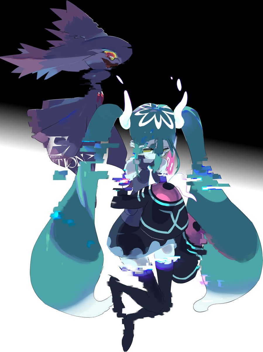 初音ミク 「هˆ‌éں³وœھو‌¥」|E_Volution_のイラスト
