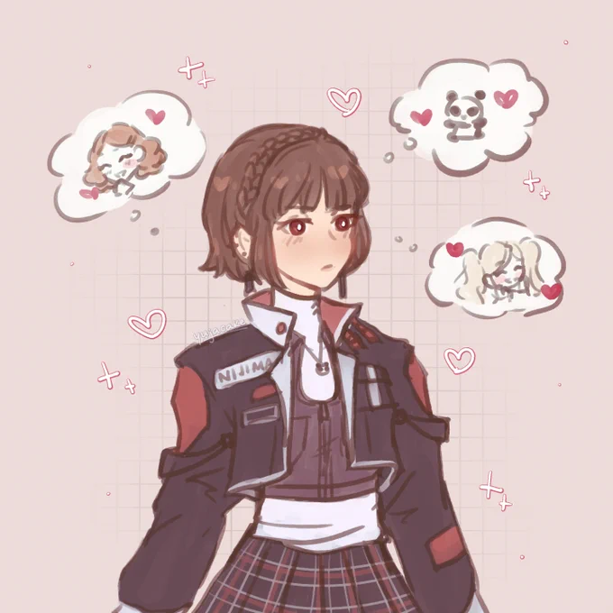 october art trades day 17!! p5 makoto for @omelettechampi !! all a girl needs are her sapphic girlcrushes and buchimaru right?
#makoharu #annmako #makoann 