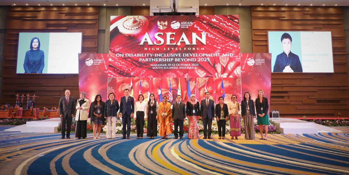 AusAmbASEAN's tweet photo. Southeast Asia is home to about 95 million people with disabilities, according to @WHO
Congrats Indonesia 🇮🇩 on the 2023 @ASEAN High Level Forum on #Disability – really practical discussion on implementing the #ASEAN #EnablingMasterplan 2025 (produced with Australian support) 🤝 https://t.co/RWZZbcpR4r
