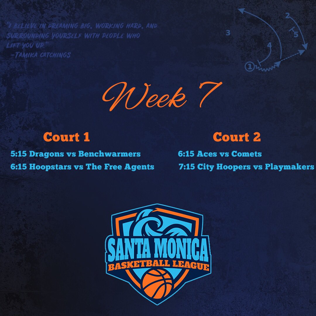 SantaMonicaWBB's tweet photo. We can’t wait for Sunday! Week 7 is on deck! 🏀🔥 https://t.co/4dDqncks2y