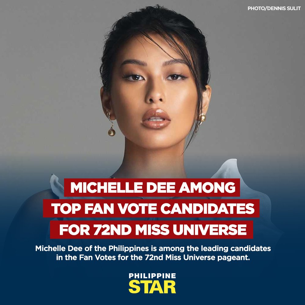 The Philippine Star on X: WE GOT YOUR BACK, MMD! 👑 Michelle Dee of the  Philippines is among the leading candidates in the Fan Votes for the 72nd Miss  Universe pageant, based