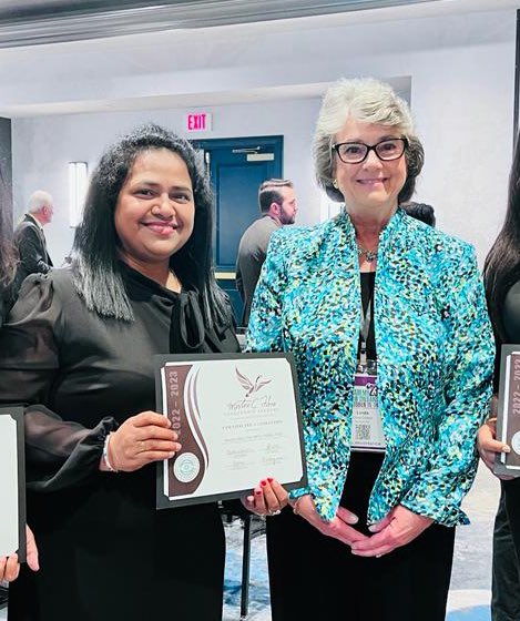 It was a great honour to receive the @aaopt Merton C Flom Leadership Award #academy23 in the Academy Capstone Celebration in New Orleans. @NChidiEgboka @UNSWMedicine @unswpvcese @UNSWoptomvsci