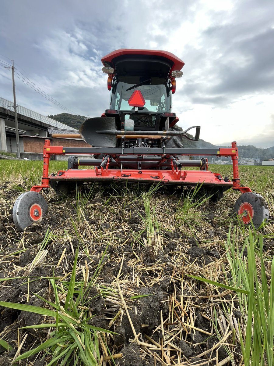 tyouninn_farm's tweet photo. 【令和6年の米作り開始!!】
とりやえず15センチ程で試しに始めてみました
ソフトボール🥎ぐらいの固まりが出来てそこそこいい感じです( ‘-^ )b
#クボタ #秋打ち #SL35 https://t.co/GfUi6a0P23