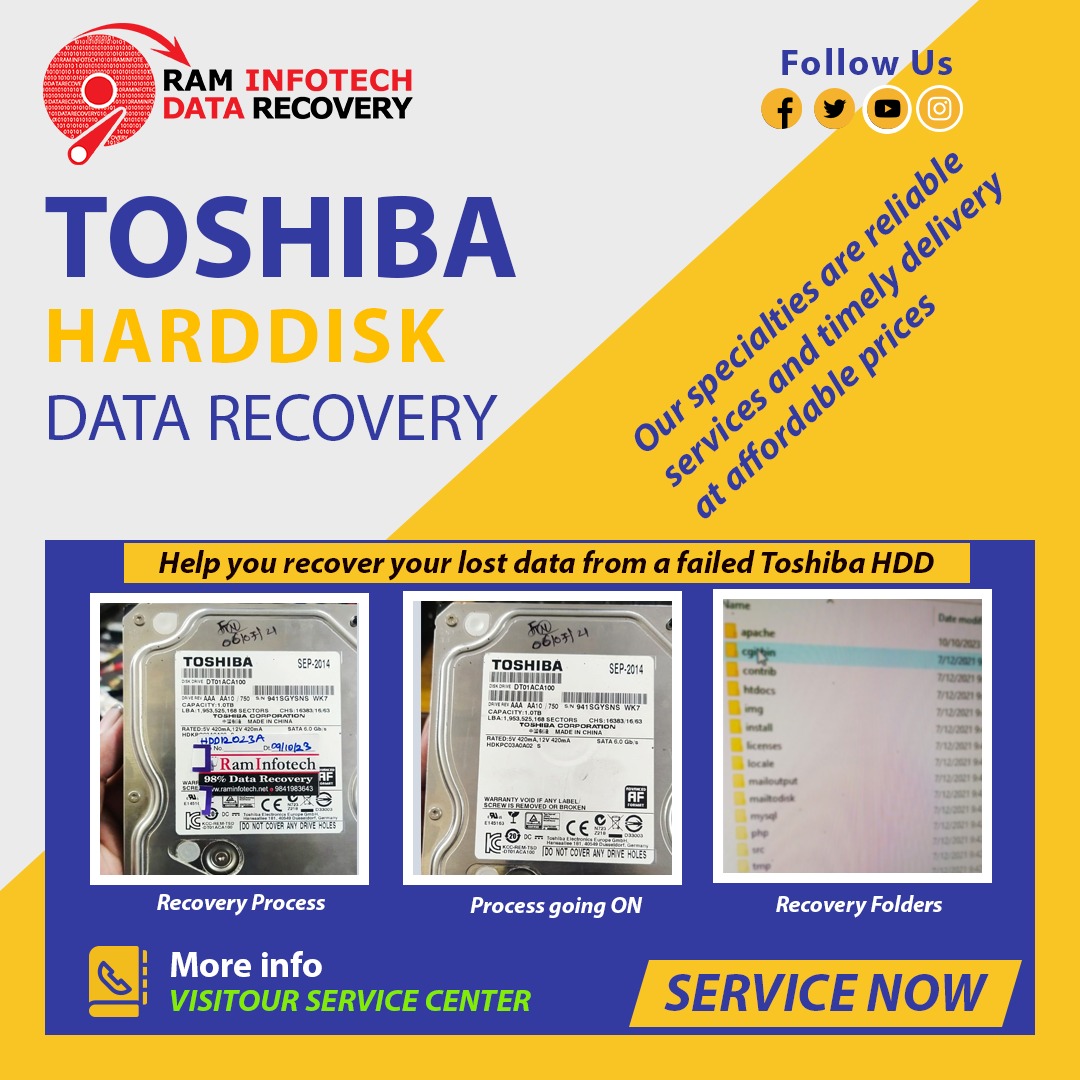 ramdatarecovery's tweet image. 𝗧𝗼𝘀𝗵𝗶𝗯𝗮 𝗛𝗮𝗿𝗱 𝗗𝗶𝘀𝗸 𝗱𝗮𝘁𝗮 𝗥𝗲𝗰𝗼𝘃𝗲𝗿𝘆

There are many reasons for this complaint. It might be a broken SATA port, or corrupted firmware. You can try to fix the Toshiba hard disk yourself but if you fail we shall provide reliable data recovery.
👉