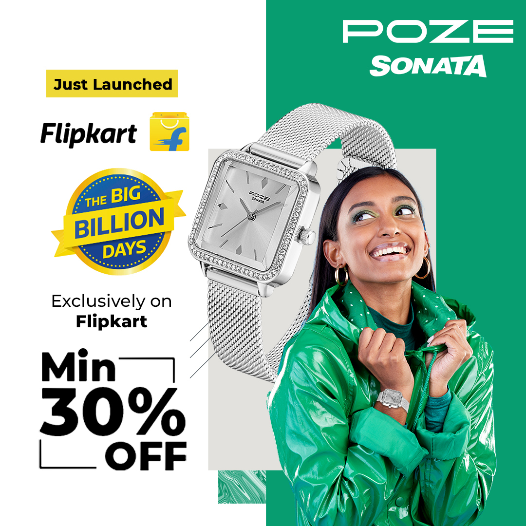 SonataWatches's tweet photo. It’s playful, quirky, and something that will get you hooked in no time! ⌚Shop for the latest range of watches-Poze by Sonata at 30% OFF, exclusively on Flipkart.
#Sonata #Watches #Tataproduct #bigbilliondays #TheBigBillionDays #FlipkartBigBillionDays #SalePriceLive #Flipkart https://t.co/peoedXocp5