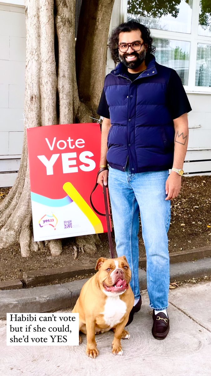 Habibi can’t vote but if she could she’d vote YES 🖤💛❤️ #VoteYes2023 #Referendum