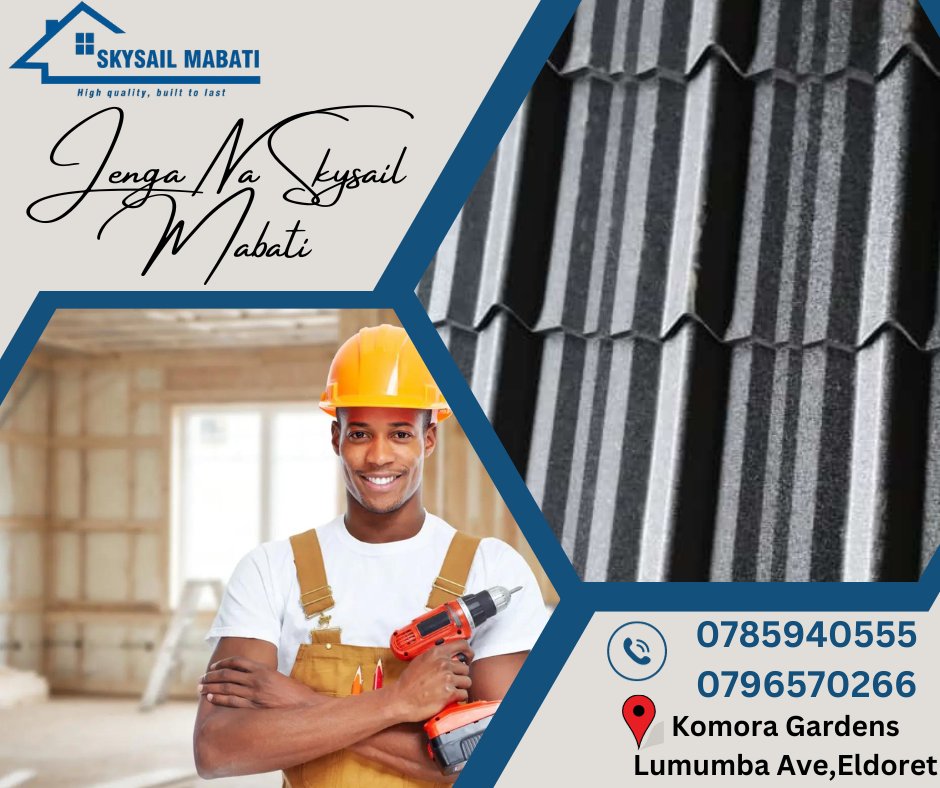 Hello October!!!
Another month to roof with #Skysailmabati
#Jenganaquality #jenganaskysailmabati
Visit our factory today at Komora Gardens, Lumumba Avenue,Eldoret
Or contact us on 0785940555/0796570266
#skysailmabati #skysailgroup #builtolast #highquality #ExperienceBetter