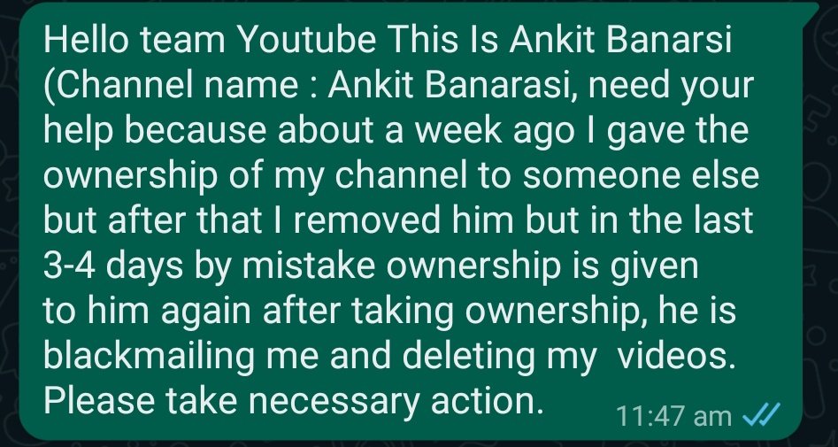 Ankitbanarasi21's tweet photo. My Channel Got Hacked 🥲
@TeamYouTube @YouTube @YouTubeIndia 

Channel Name: Ankit Banarsi
Link:https://t.co/s52FQuddww https://t.co/spp2rehgvF