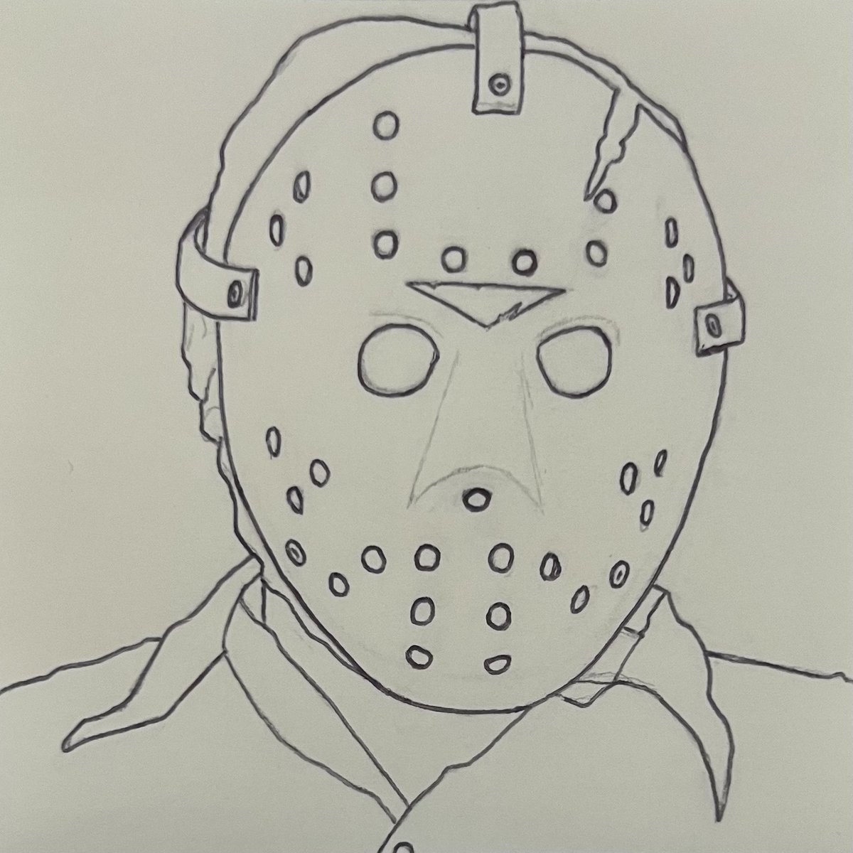 J1R_Productions's tweet photo. Happy #FridayThe13th! (as I post this on Saturday the 14th 🤦🏻‍♂️) Anyways here’s #JasonVoorhees from my favorite film in the franchise #JasonLives. #Drawing #Doodle #Horror #Slasher #HappyFridayThe13th #KiKiKiMaMaMa #HisNameWasJason https://t.co/iQ51r5KUv8