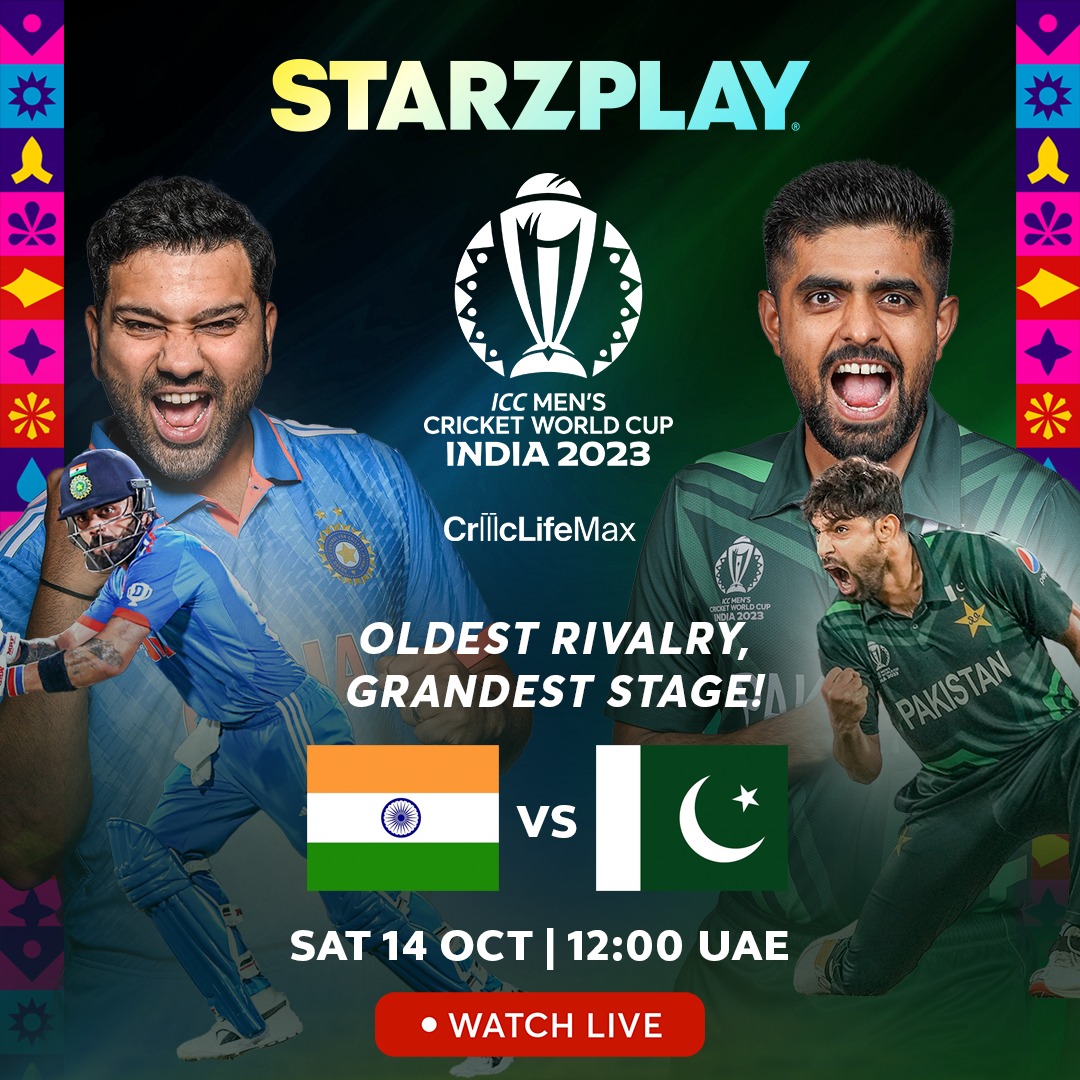 As a teenager, my fondest memories with my father were going to the Sharjah Cricket Stadium in the 80s to watch Pak vs. India matches. I hope you build yours watching the match on <a href="/STARZPlayArabia/">STARZPLAY | ستارزبلاي</a>.
#CWC2023
#CricketWorldCup2023 
#IndiaVsPakistan